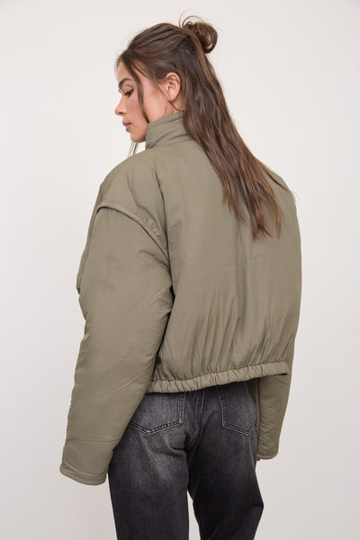 Olive Puffer Jacket