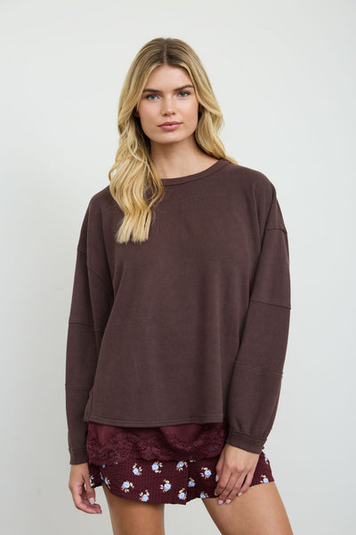 Chocolate Ribbed Top