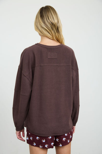 Chocolate Ribbed Top