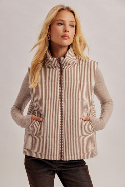 Chocolate Striped Vest
