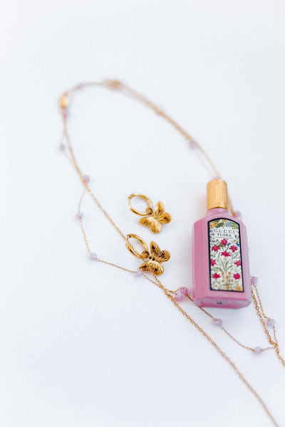 Huggie Charm Earrings - Faye Butterfly Gold