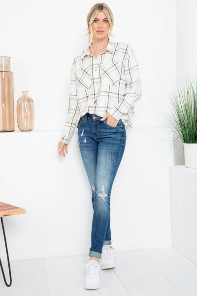 Lux Linen Plaid Shirt