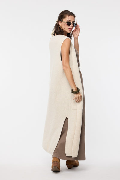 Long Sweater Vest Cardigan