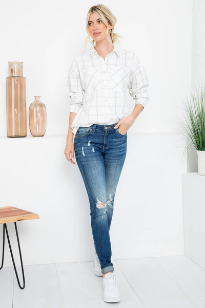 Lux Linen Plaid Shirt
