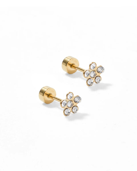 Screwback Stud Earrings - Lyla Clear