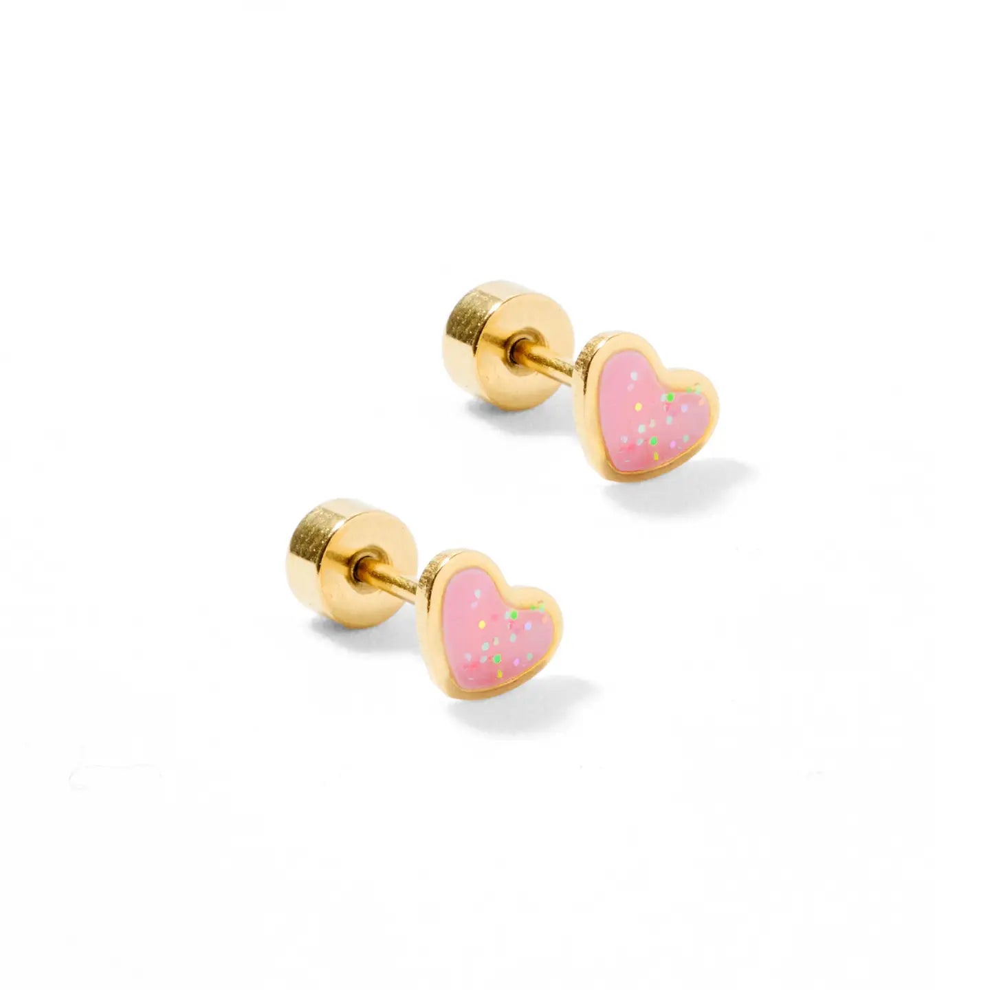 Nora Heart Screwback Stud Earrings