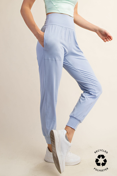 BUTTER JOGGERS - Aqua Blue
