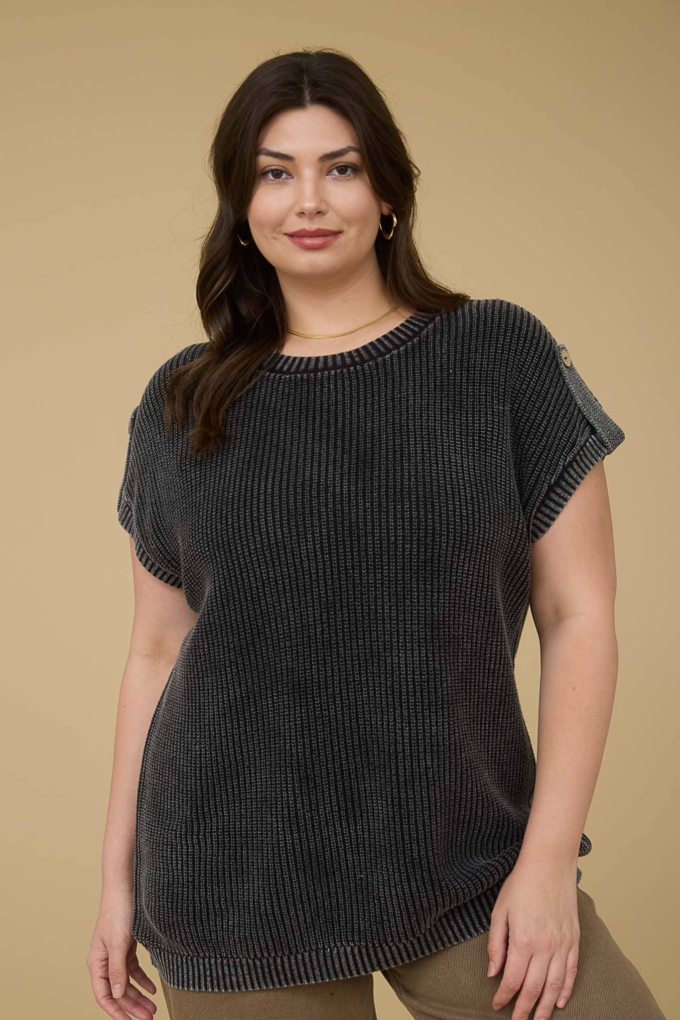 PLUS Button Detail Sweater