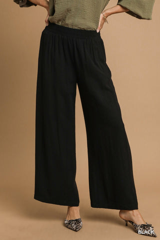 HLB Black Linen Pants