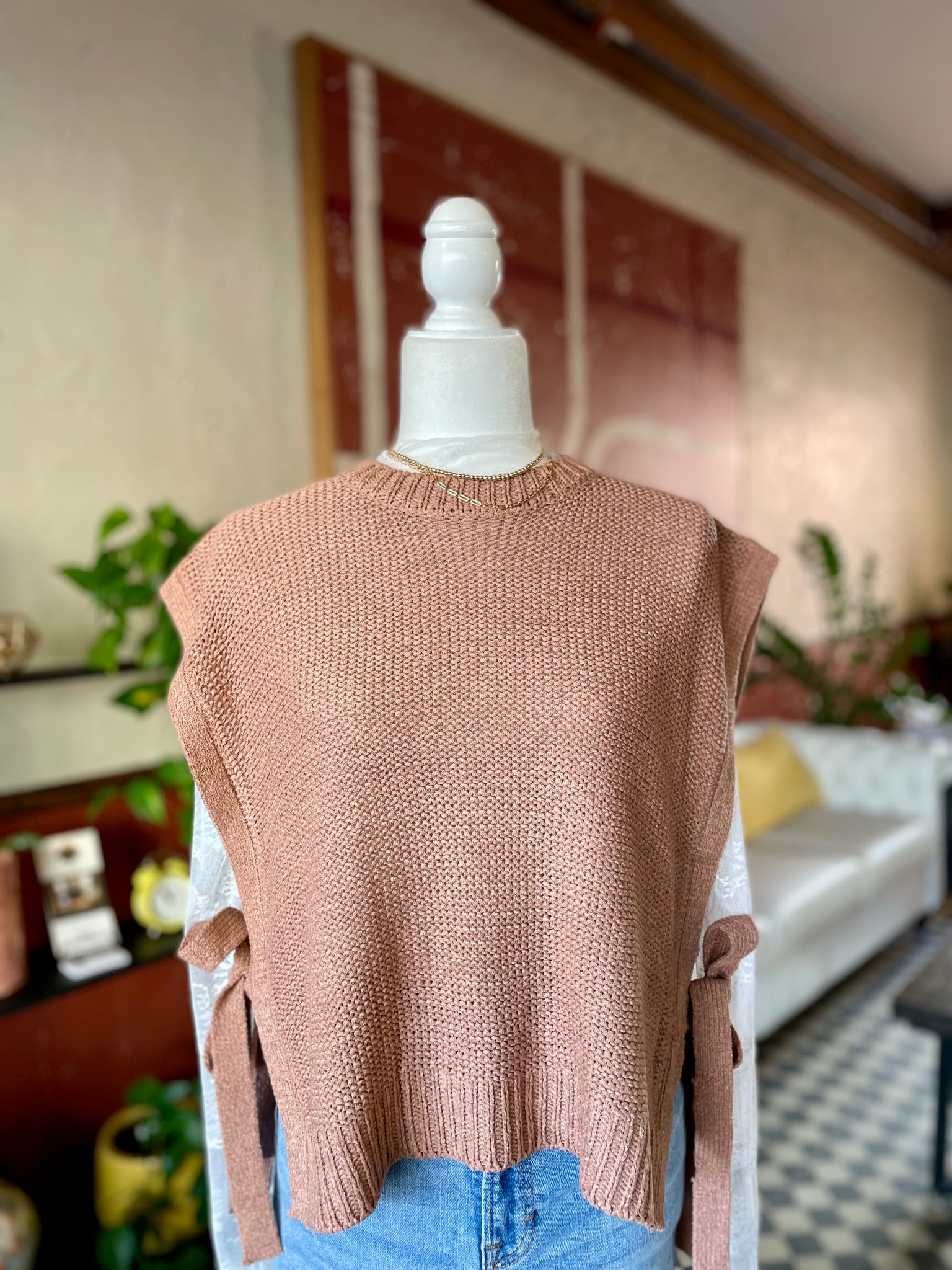 French Rose Sweater Vest