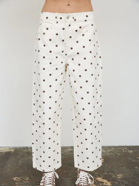 Ecru Polka Dot Barrel