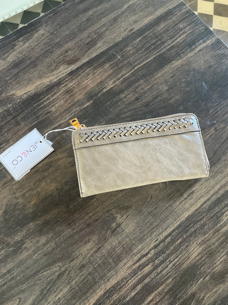 Brea Braided Wallet - Greige