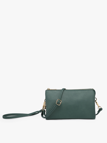 M013 Riley Monogrammable 3 Compartment Crossbody/Wristlet