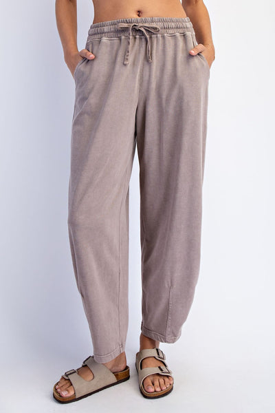 Cotton Barrel Pants - MOCHA