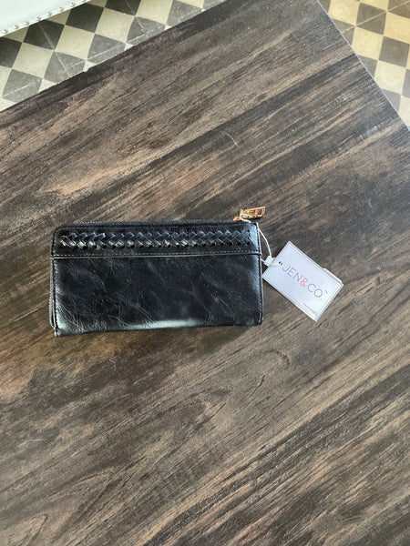 Brea Braided Wallet - Black