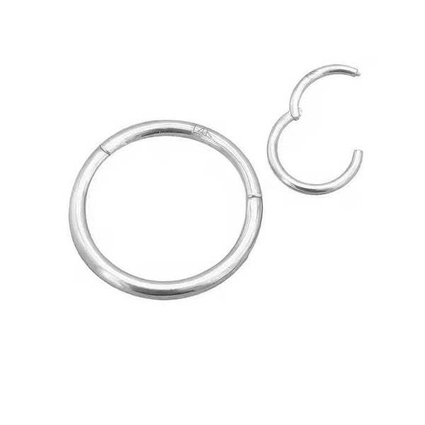 Huggie Infinity Hoop Earrings - Ava Silver 10mm