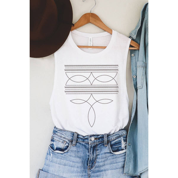 COWBOY STITCHED TANK