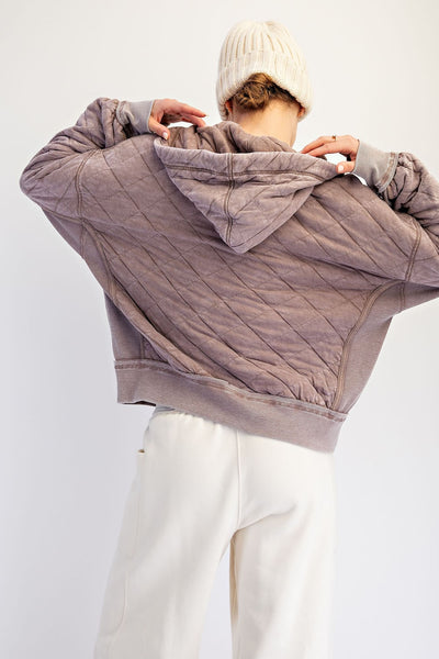 Mocha Quilt Pullover