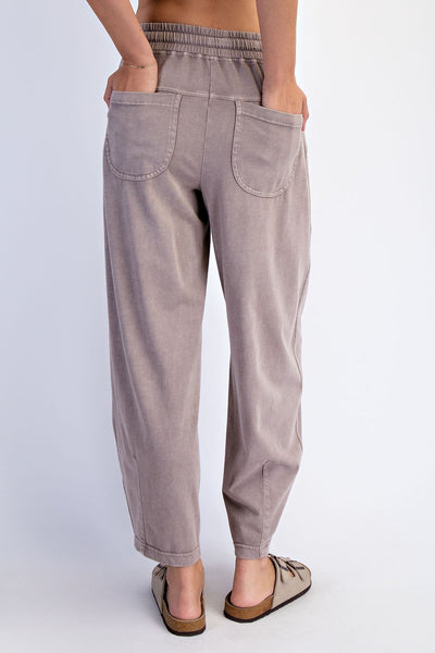 Cotton Barrel Pants - MOCHA