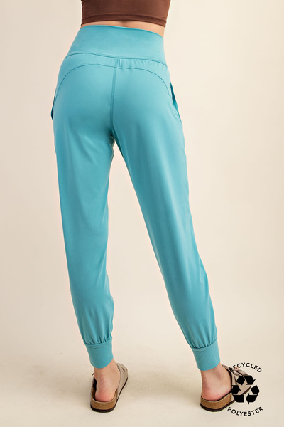 BUTTER JOGGERS - Aqua Blue