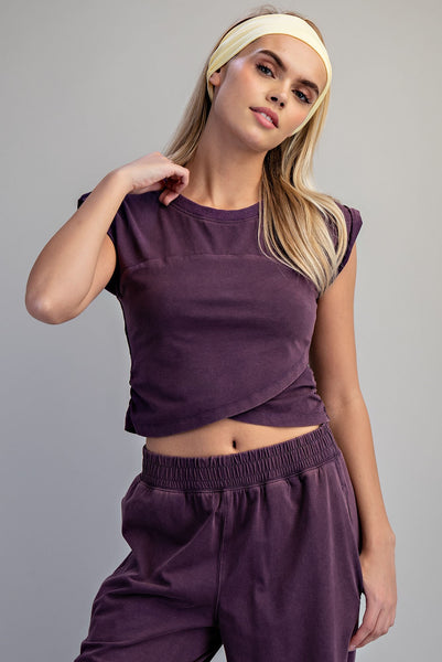 Plum Wrap Top