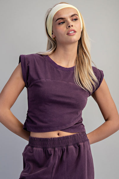 Plum Wrap Top
