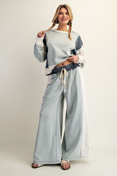 Sage Color Block Pants