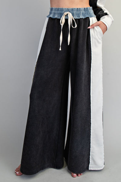 Black Color Block Pants