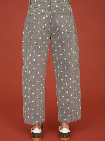 Charcoal Polka Dot Barrel