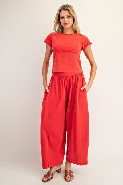 HLB Mineral Wash Tee - RED