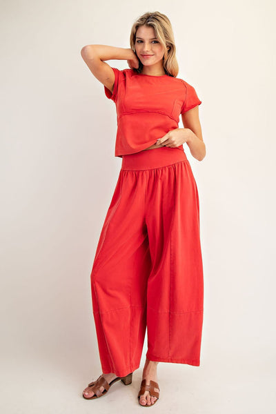 HLB Mineral Wash Tee - RED