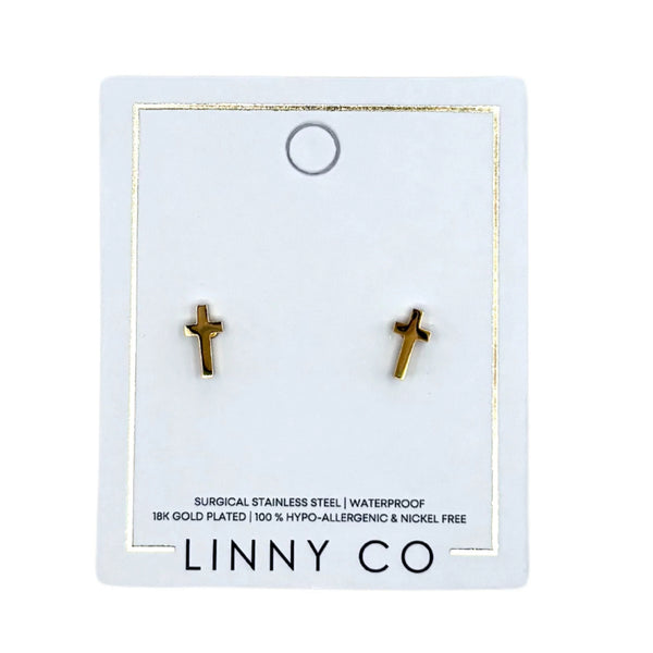 Screwback Stud Earrings- Catherine Cross