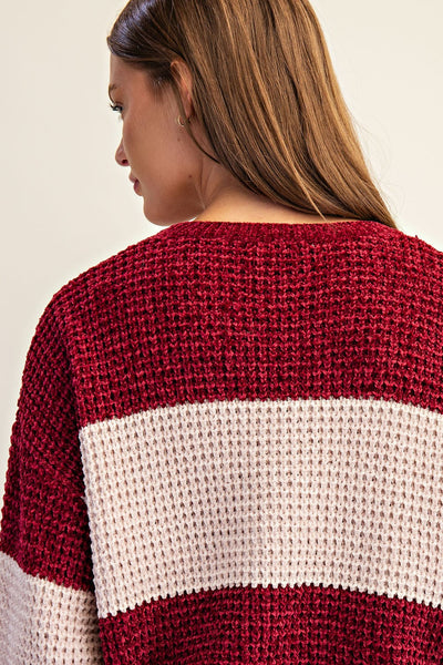 Wine Chenille Sweater