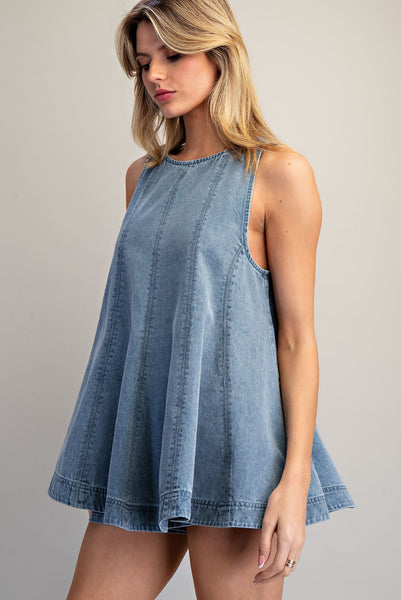 Daisy Denim Tank