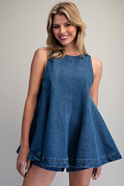 Ella Denim Tank
