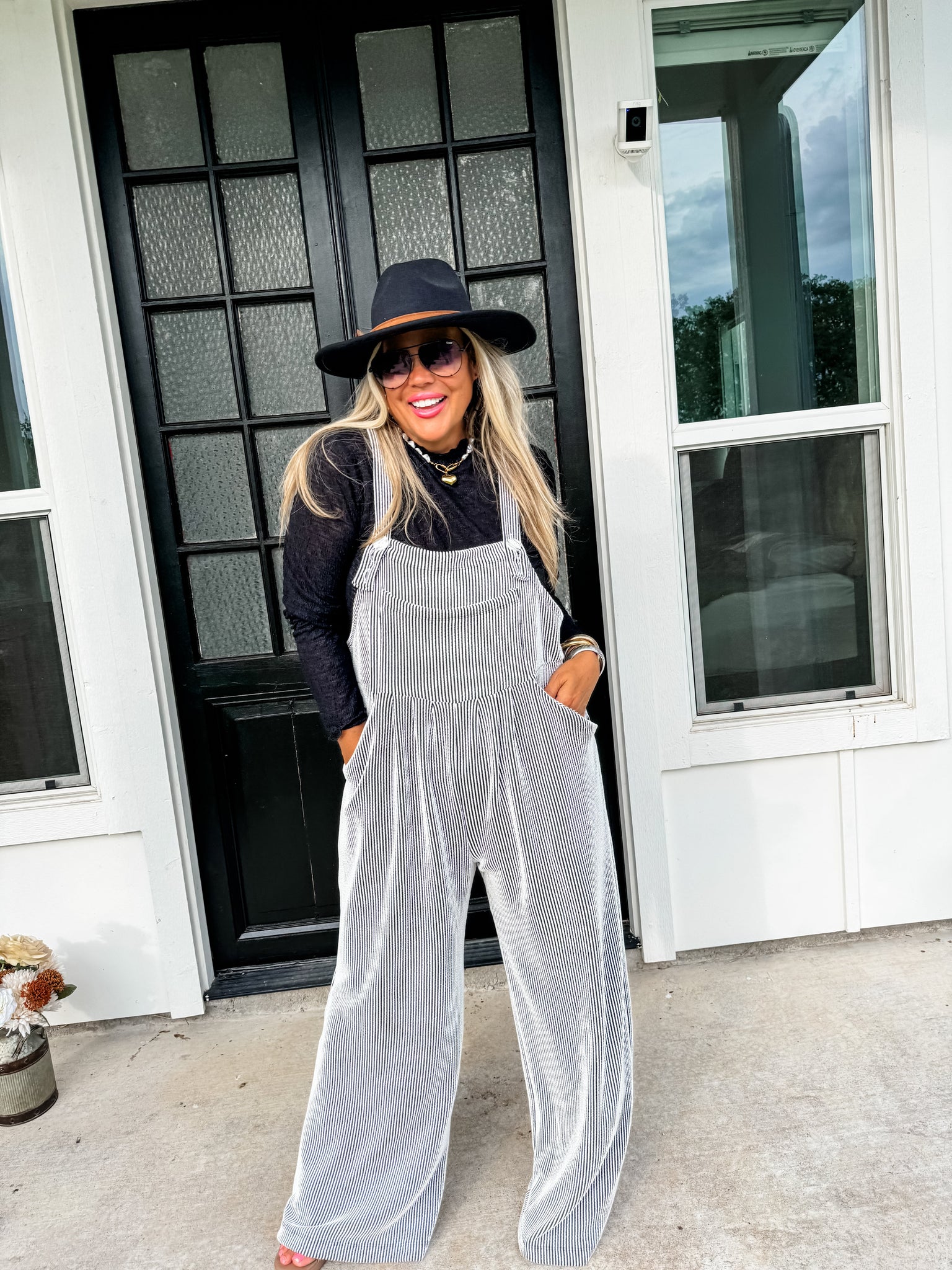 Fall Karli Boho Overalls - Black