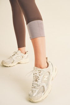 Fleece Lined Leggings -COFFEE