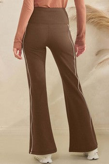 Fleece Lined Flares - COFFEE