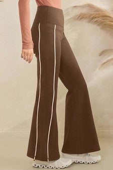 Fleece Lined Flares - COFFEE