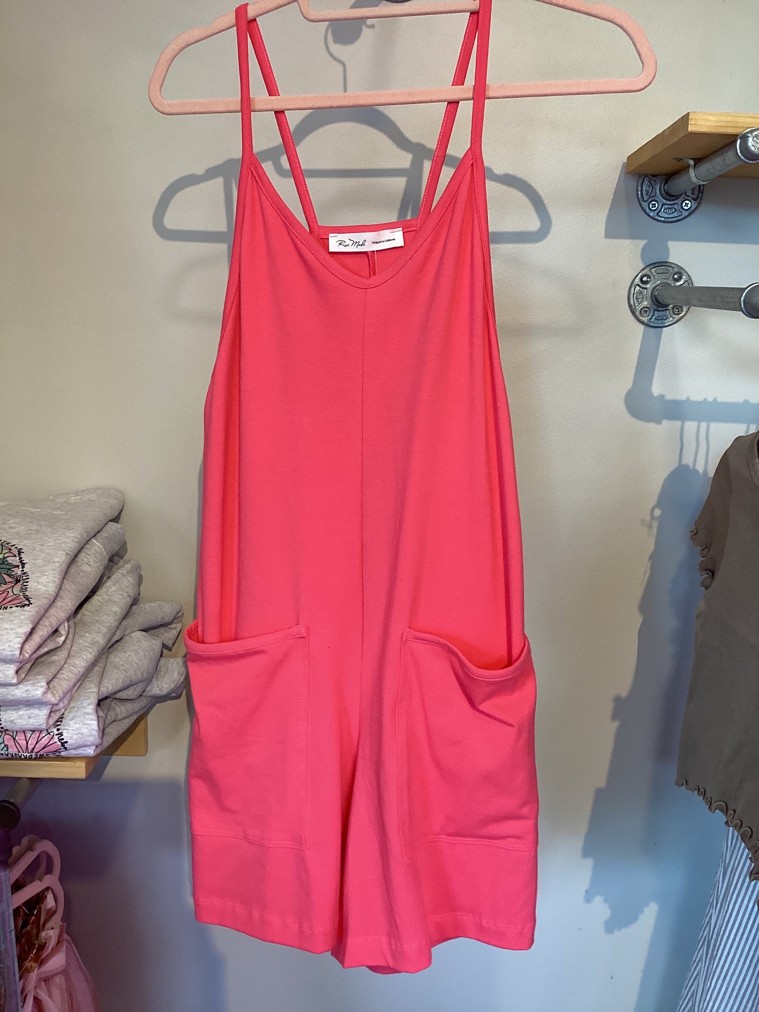 HLB Lycra Romper - Flamingo Pink