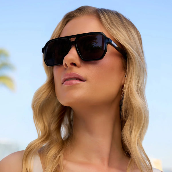 DIFF Cameron Sunglasses - BLACK POLARIZED