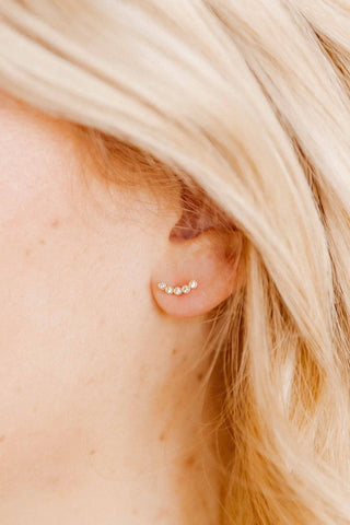 Screwback Stud Earrings- Abigail Sparkle