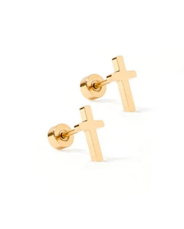 Screwback Stud Earrings- Catherine Cross