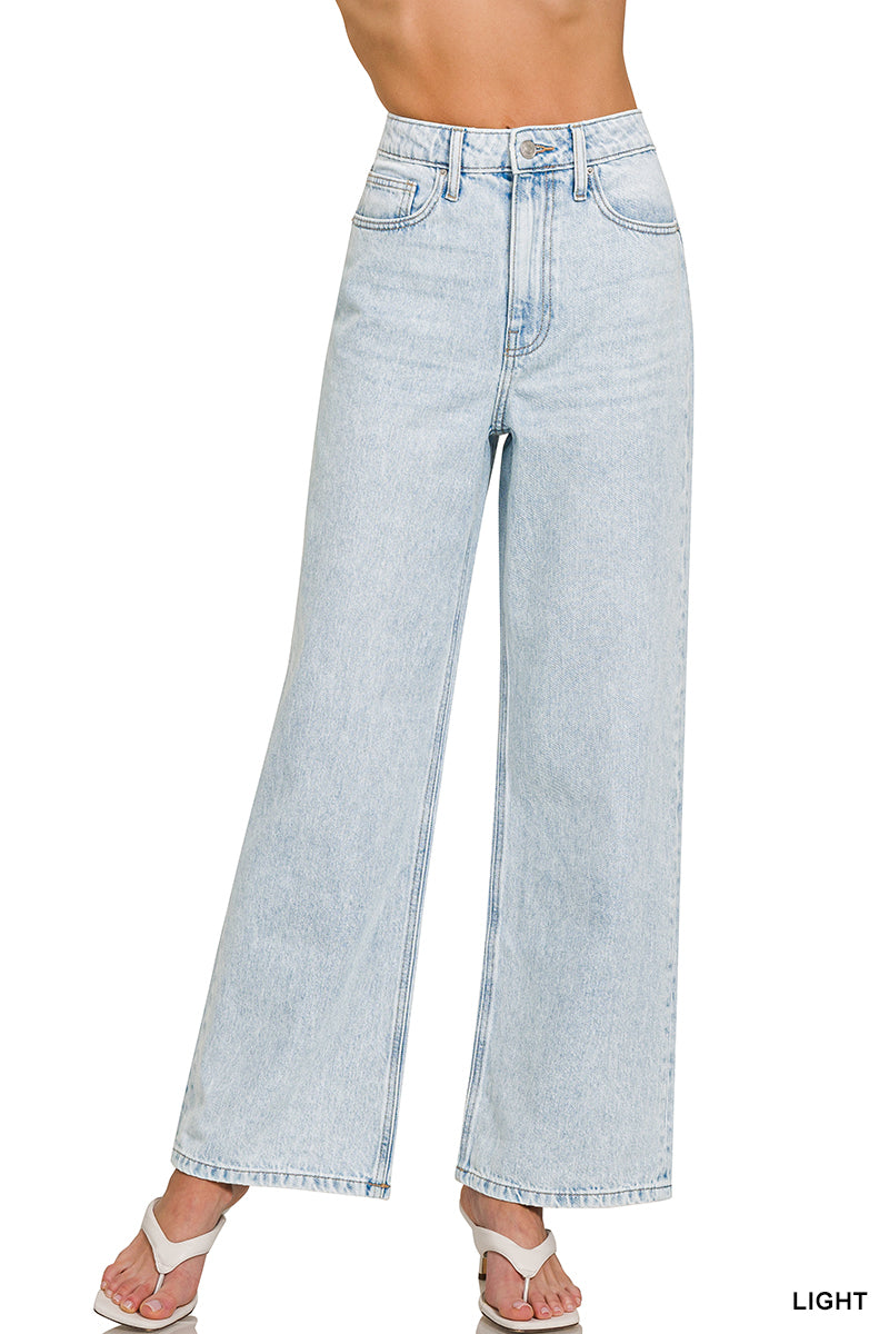 High Waist Wide Leg Jean - Light