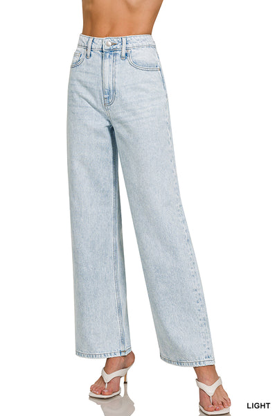 High Waist Wide Leg Jean - Light