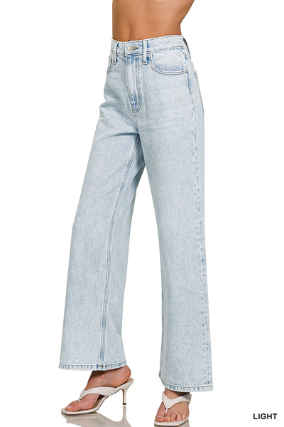 High Waist Wide Leg Jean - Light