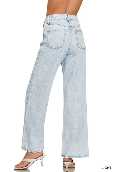 High Waist Wide Leg Jean - Light