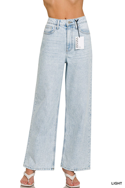 High Waist Wide Leg Jean - Light