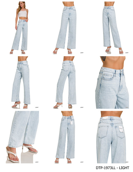 High Waist Wide Leg Jean - Light