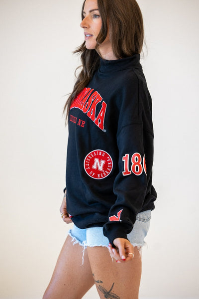 Nebraska All Over Scatter Funnel Neck
